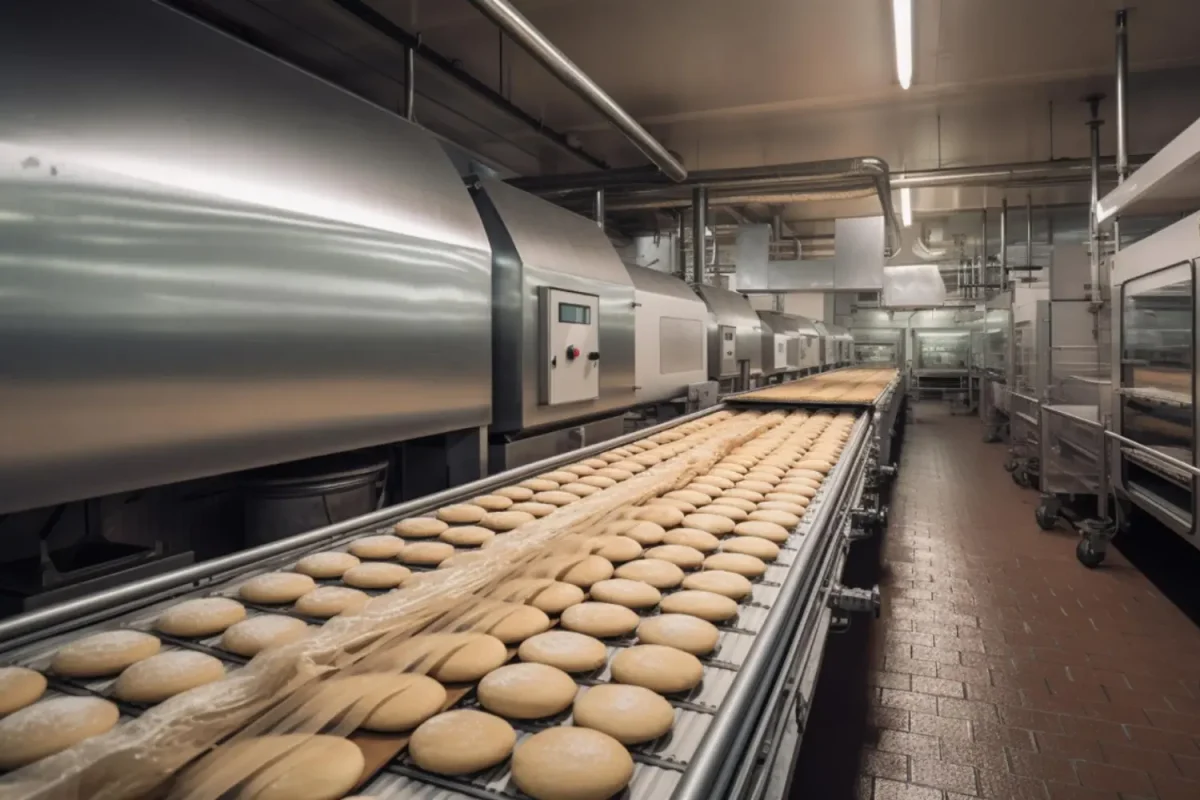 Máquinas trabalham no desenvolvimento de novos produtos alimentícios.